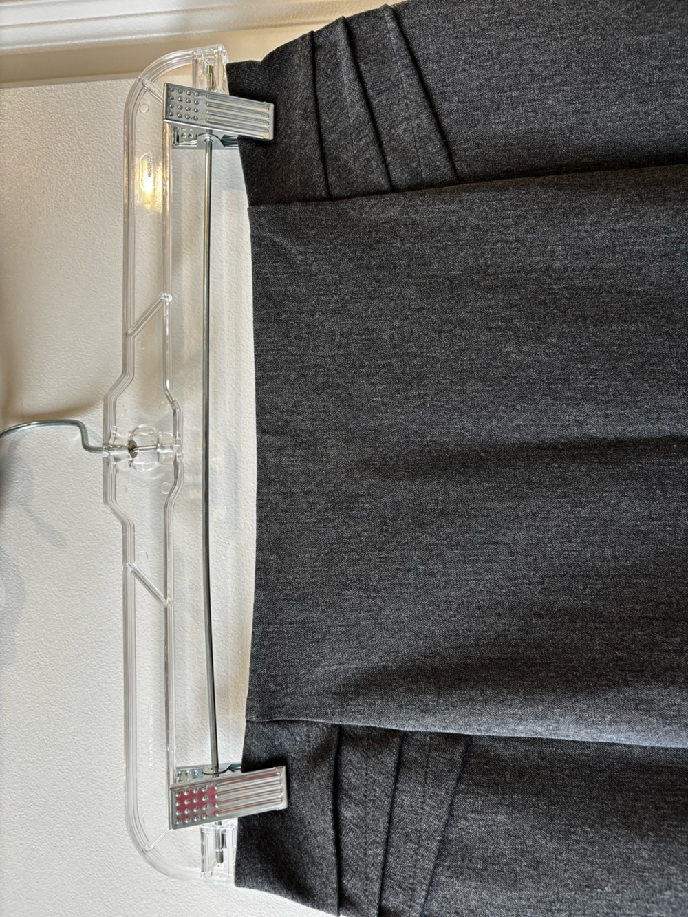 Express Dark Gray Ponte Pencil Midi Skirt with Pleat Details - Picture 3 of 8